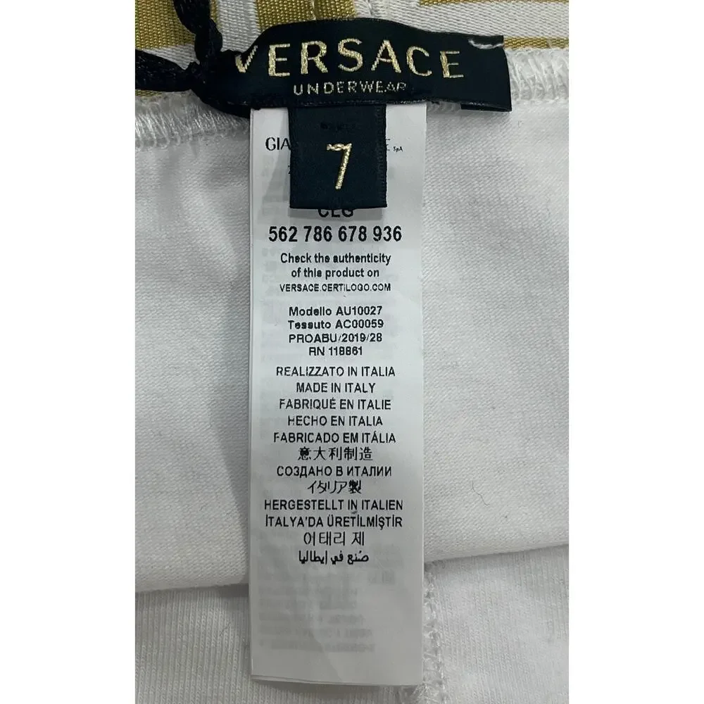 M2-16 VERSACE NWT Men's Mercerized Cotton Stretch Briefs White Size 7/34-36/L